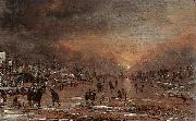 NEER, Aert van der Sports on a Frozen River g oil painting on canvas